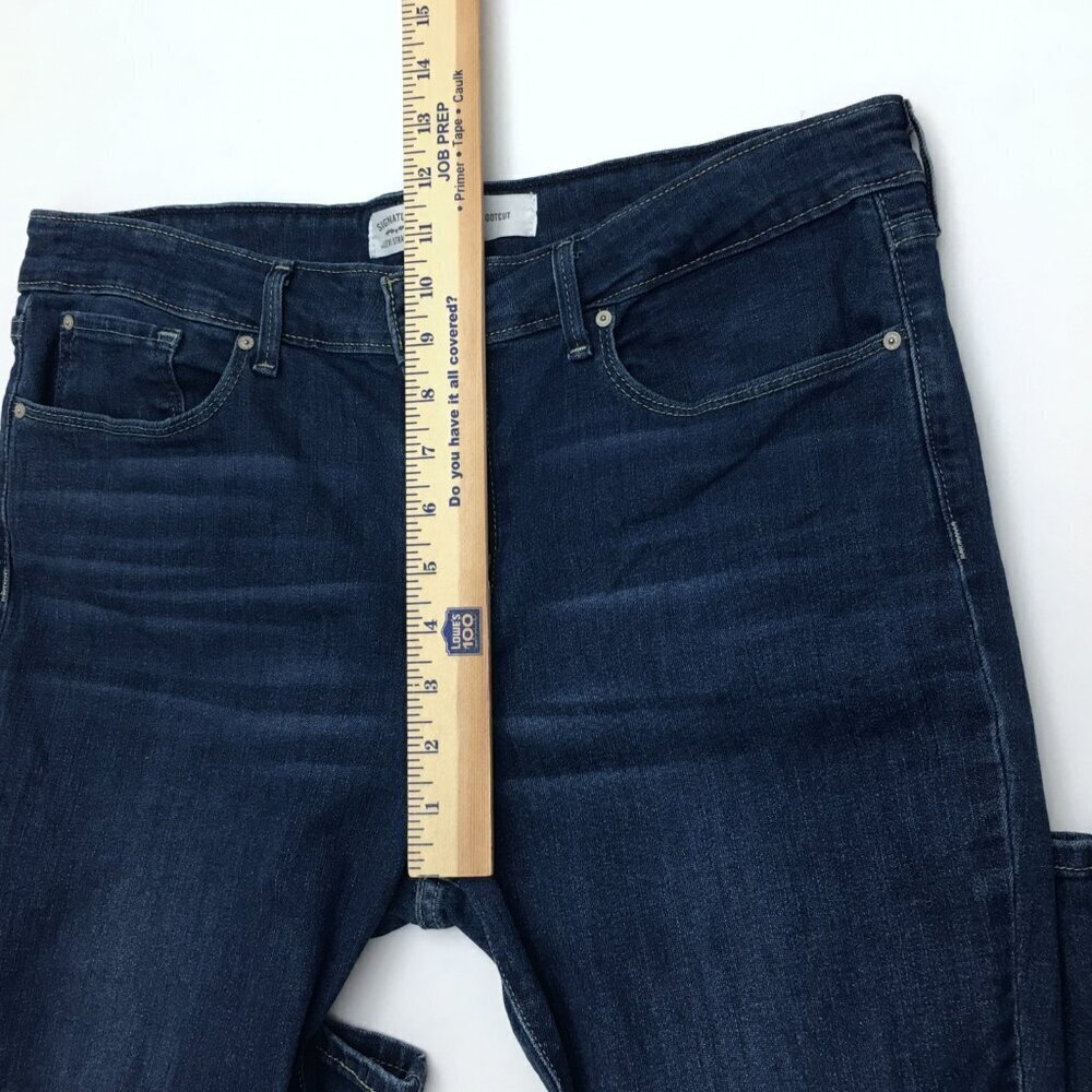 Levi's Signature Women's Jeans Bootcut Mid Rise Stretch size 14S length 30" - Picture 6 of 9